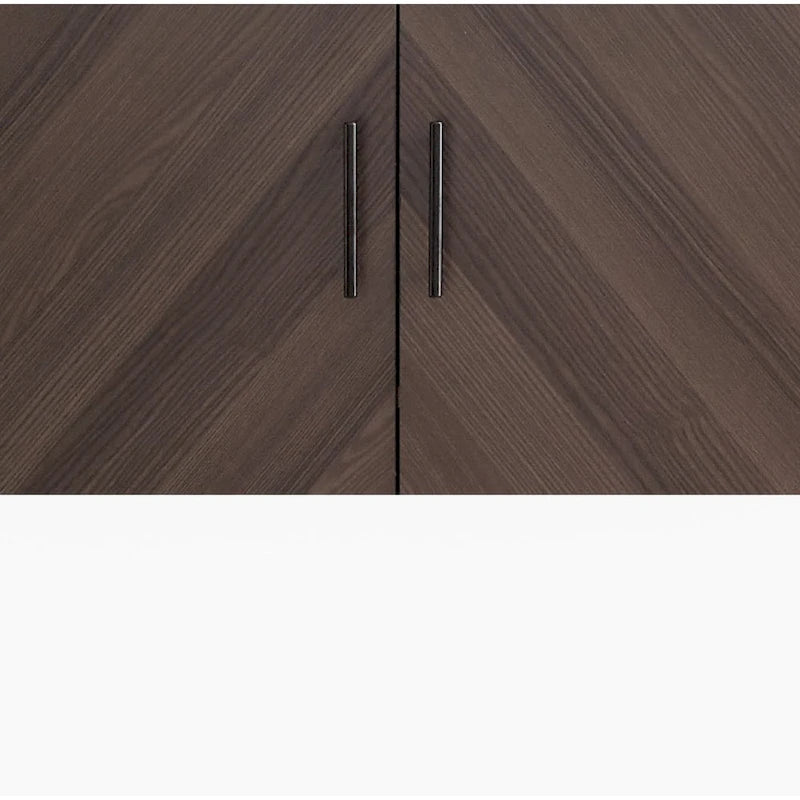 58-Inch Two-Tone TV Stand with Bookmatched-Effect Doors