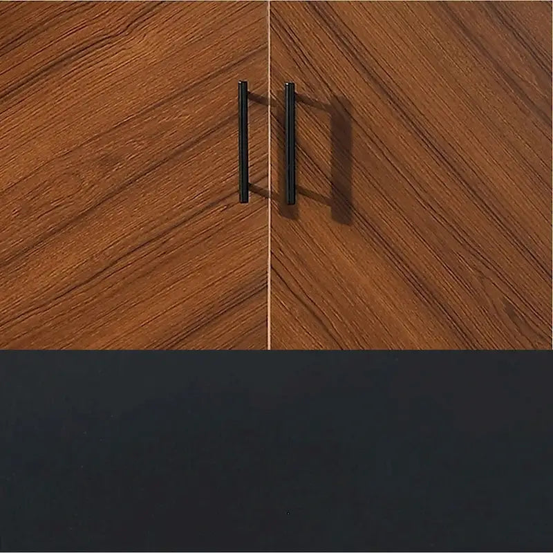 58-Inch Two-Tone TV Stand with Bookmatched-Effect Doors