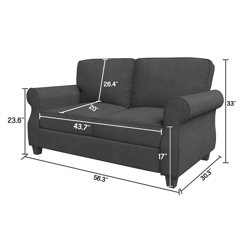 Gepolstertes Sofa mit Massivholzrahmen und Schaumstoffpolstern