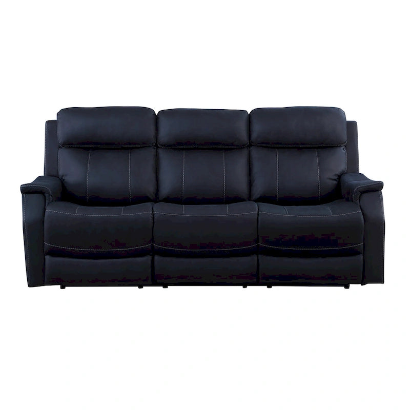 Rozkładana sofa z funkcją elektrycznego odchylania o długości 84 cali, obita sztuczną skórą i wyposażona w ładowanie USB
