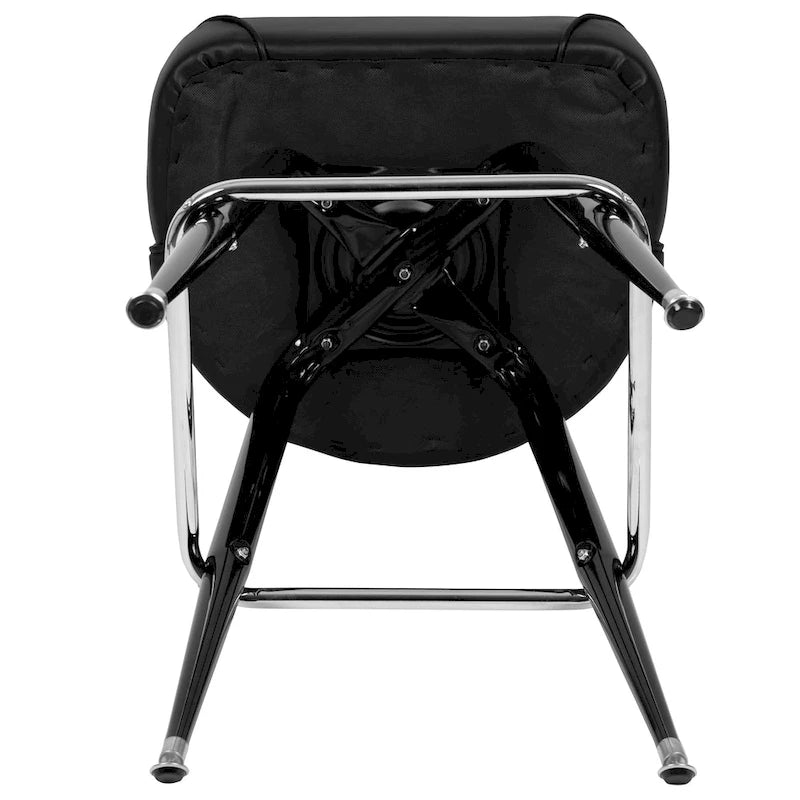 Taburetes giratorios tapizados de vinilo para barra, con estructura metálica y reposapiés, juego de dos