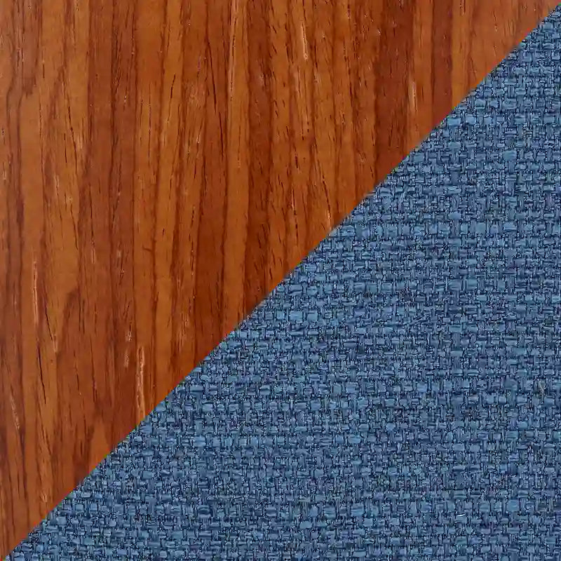 Mid-Century Upholstered Dining Chair with Walnut-Finish Frame