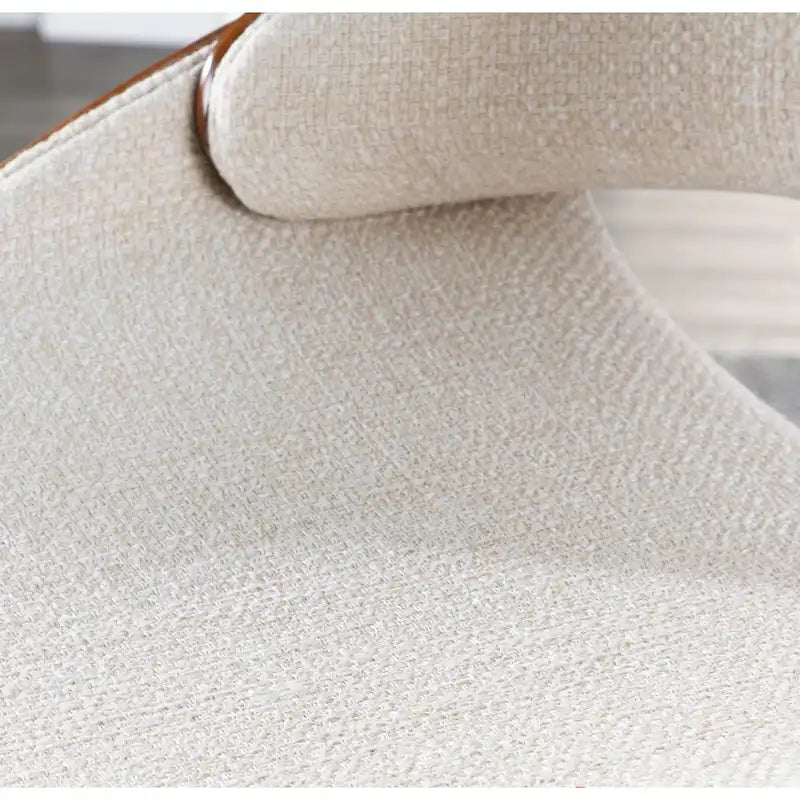 Mid-Century Upholstered Dining Chair with Walnut-Finish Frame