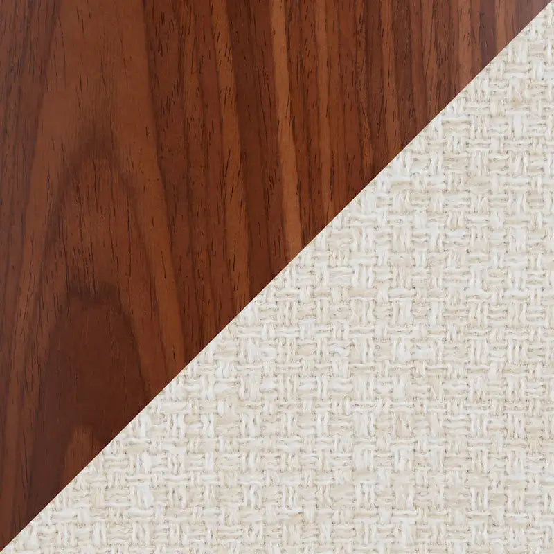 Mid-Century Upholstered Dining Chair with Walnut-Finish Frame