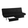 Futon contenitore in microfibra trapuntata con schienale regolabile