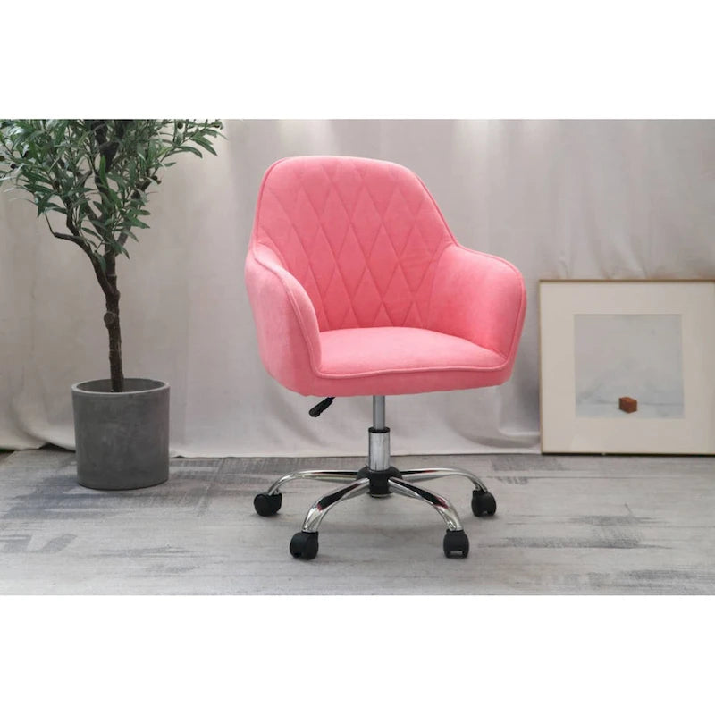 Fabric Office Chair with Adjustable Height, Armrests and Caster Wheels