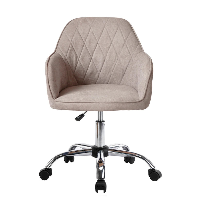 Fabric Office Chair with Adjustable Height, Armrests and Caster Wheels