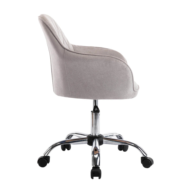 Fabric Office Chair with Adjustable Height, Armrests and Caster Wheels