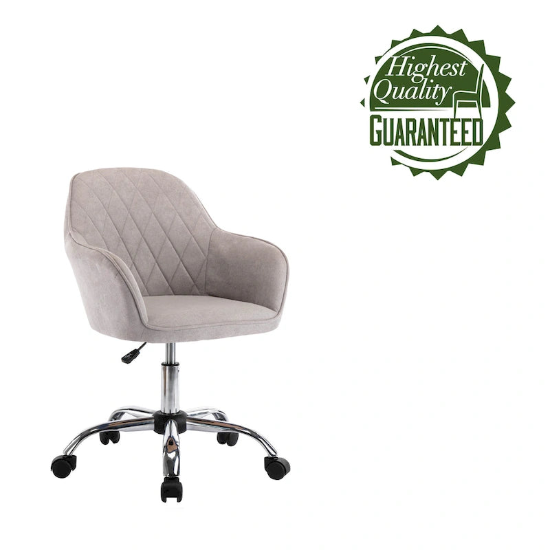 Fabric Office Chair with Adjustable Height, Armrests and Caster Wheels