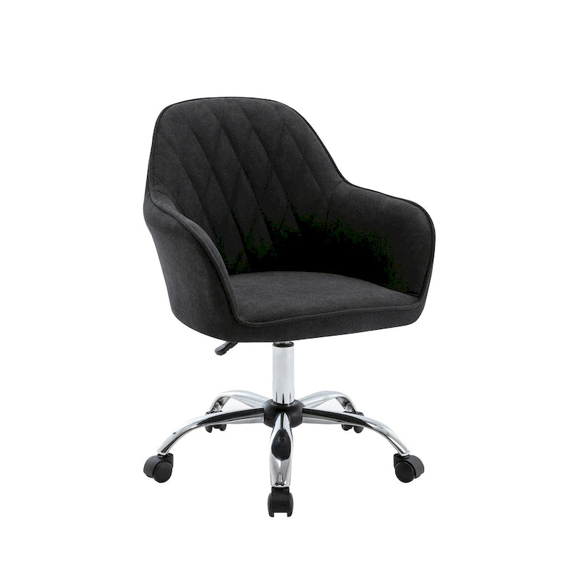 Fabric Office Chair with Adjustable Height, Armrests and Caster Wheels