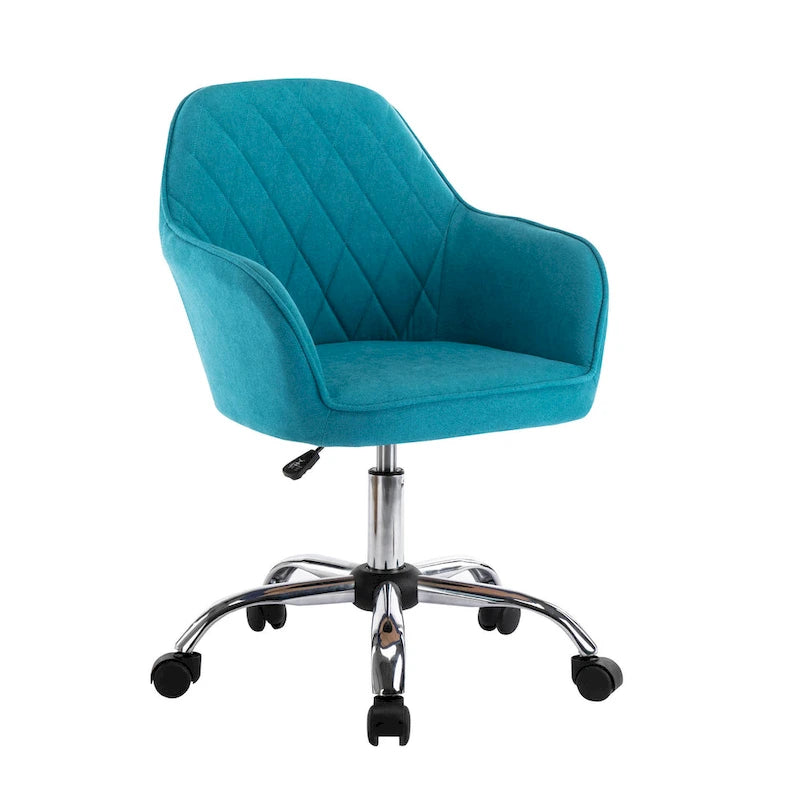 Fabric Office Chair with Adjustable Height, Armrests and Caster Wheels