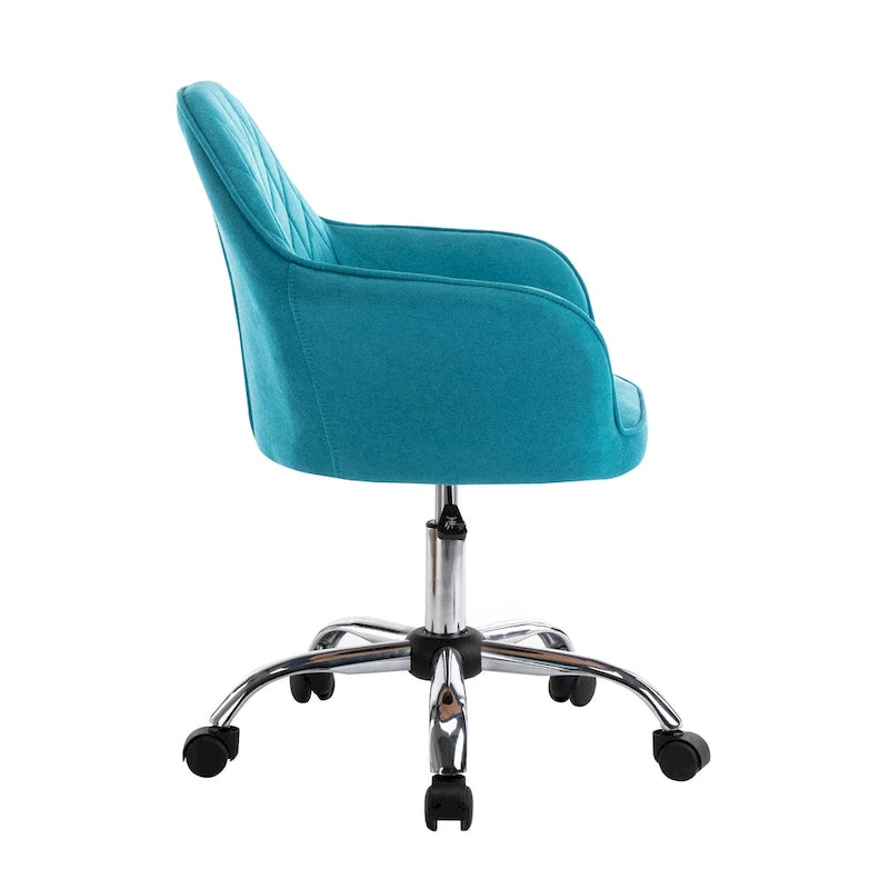 Fabric Office Chair with Adjustable Height, Armrests and Caster Wheels