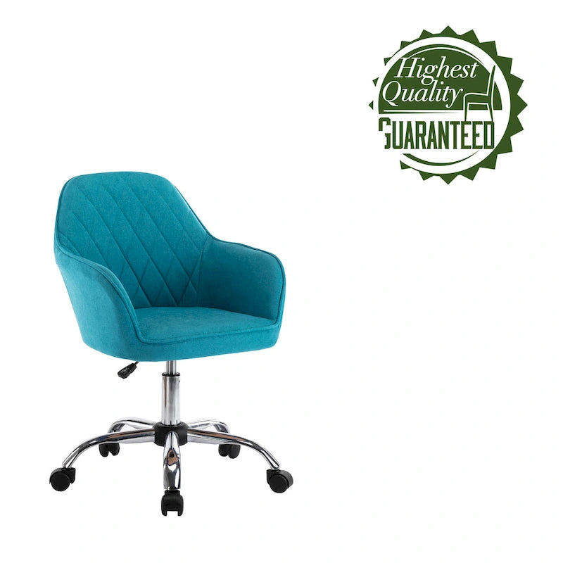 Fabric Office Chair with Adjustable Height, Armrests and Caster Wheels