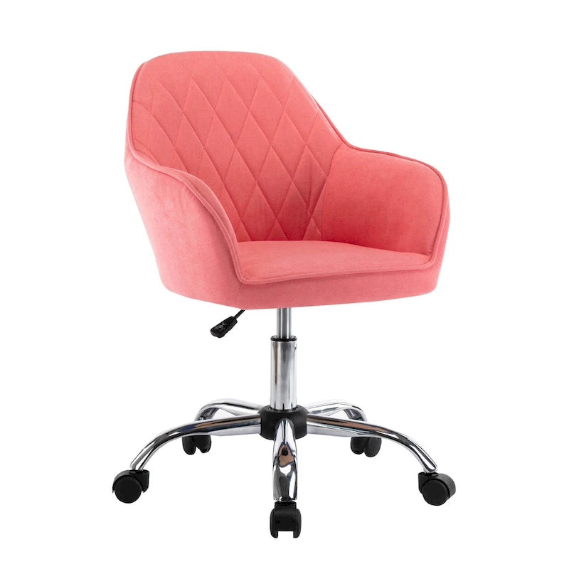 Fabric Office Chair with Adjustable Height, Armrests and Caster Wheels