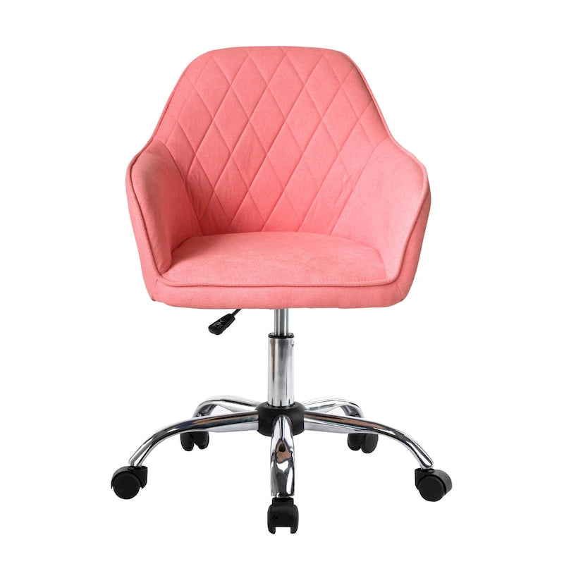 Fabric Office Chair with Adjustable Height, Armrests and Caster Wheels