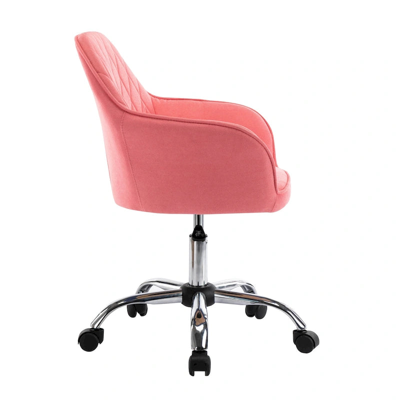 Fabric Office Chair with Adjustable Height, Armrests and Caster Wheels