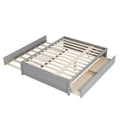 Full Solid Pine Platform Bed with Twin Trundle and Two Drawers