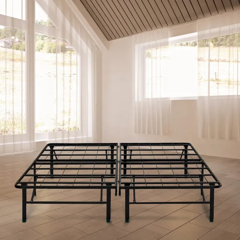 Estructura de cama de plataforma de acero tamaño King de 14 pulgadas