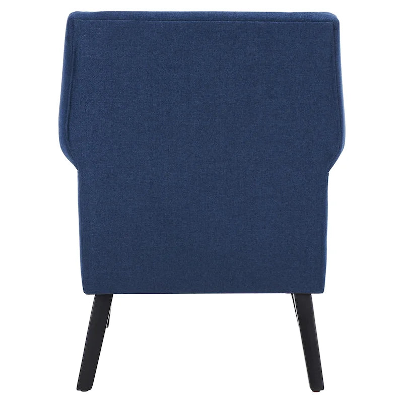 Sillón decorativo tapizado de lino con brazos curvos