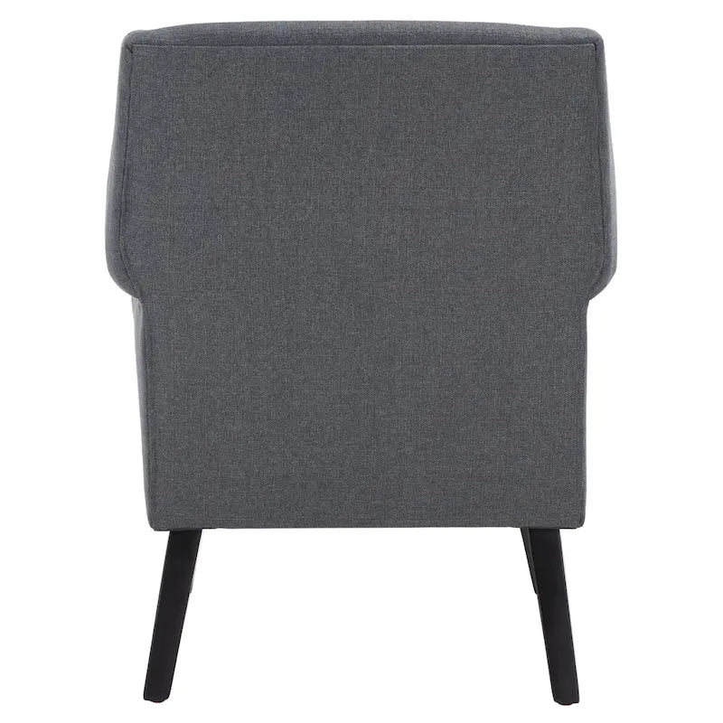 Sillón decorativo tapizado de lino con brazos curvos