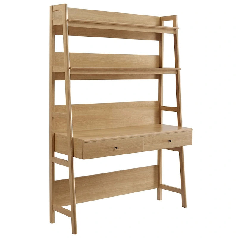 Scrivania da ufficio con libreria e 2 cassetti contenitori
