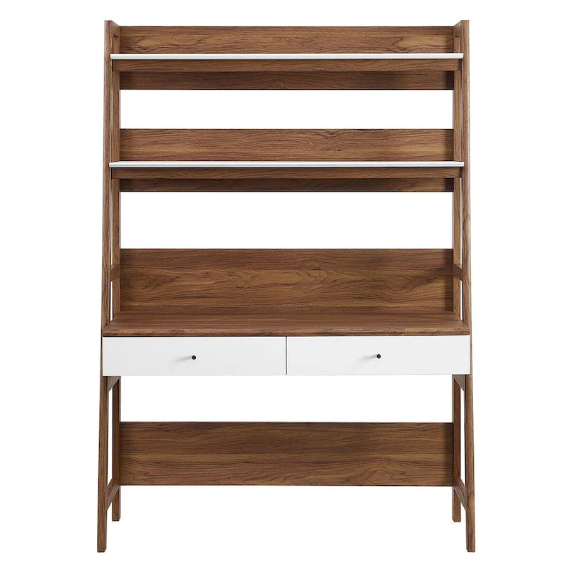 Scrivania da ufficio con libreria e 2 cassetti contenitori