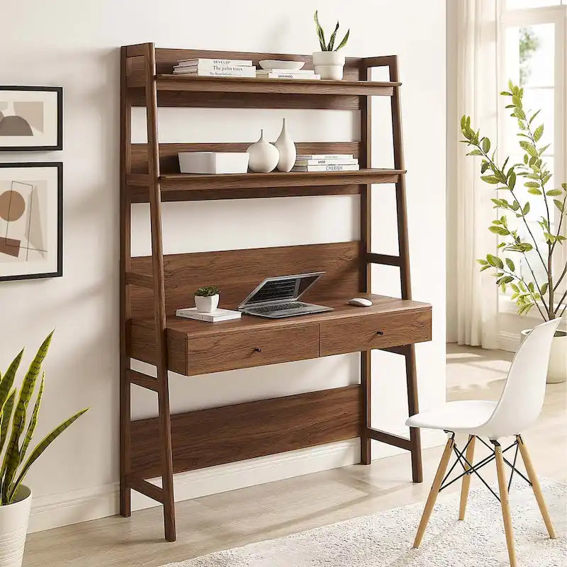 Scrivania da ufficio con libreria e 2 cassetti contenitori