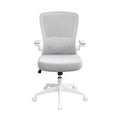 Gray Mesh Task Chair with Flip-Up Arms and Adjustable Height