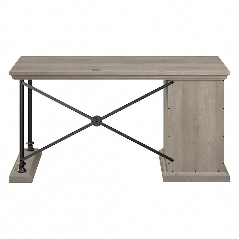 60-Inch Desk with Storage Cabinet and Drawer